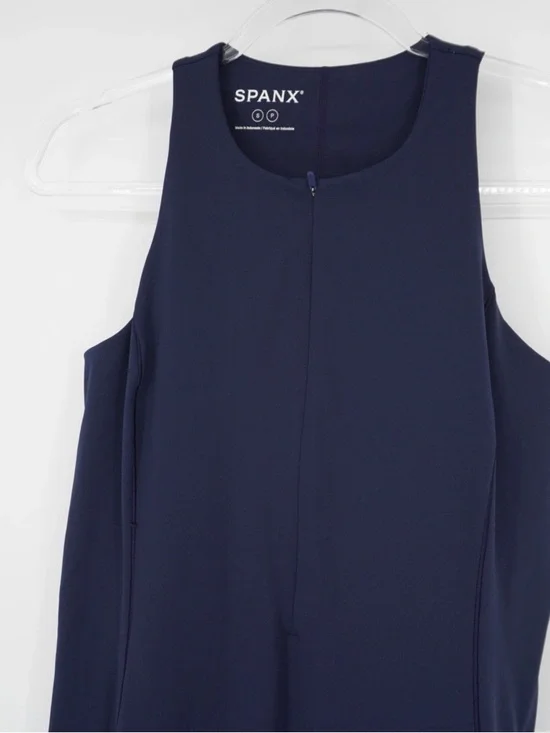 SPANX The Get Moving Zip Front active Dress Navy Blue Small Athletic Active - Picture 7 of 11